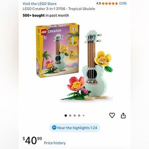 NIB Lego 3-in-1 ukulele set